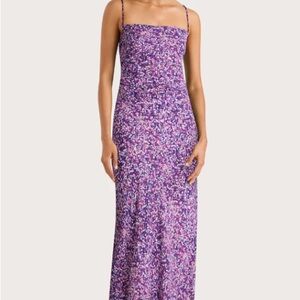 Faithfull Rosas Midi Dress Meander Micro Purple